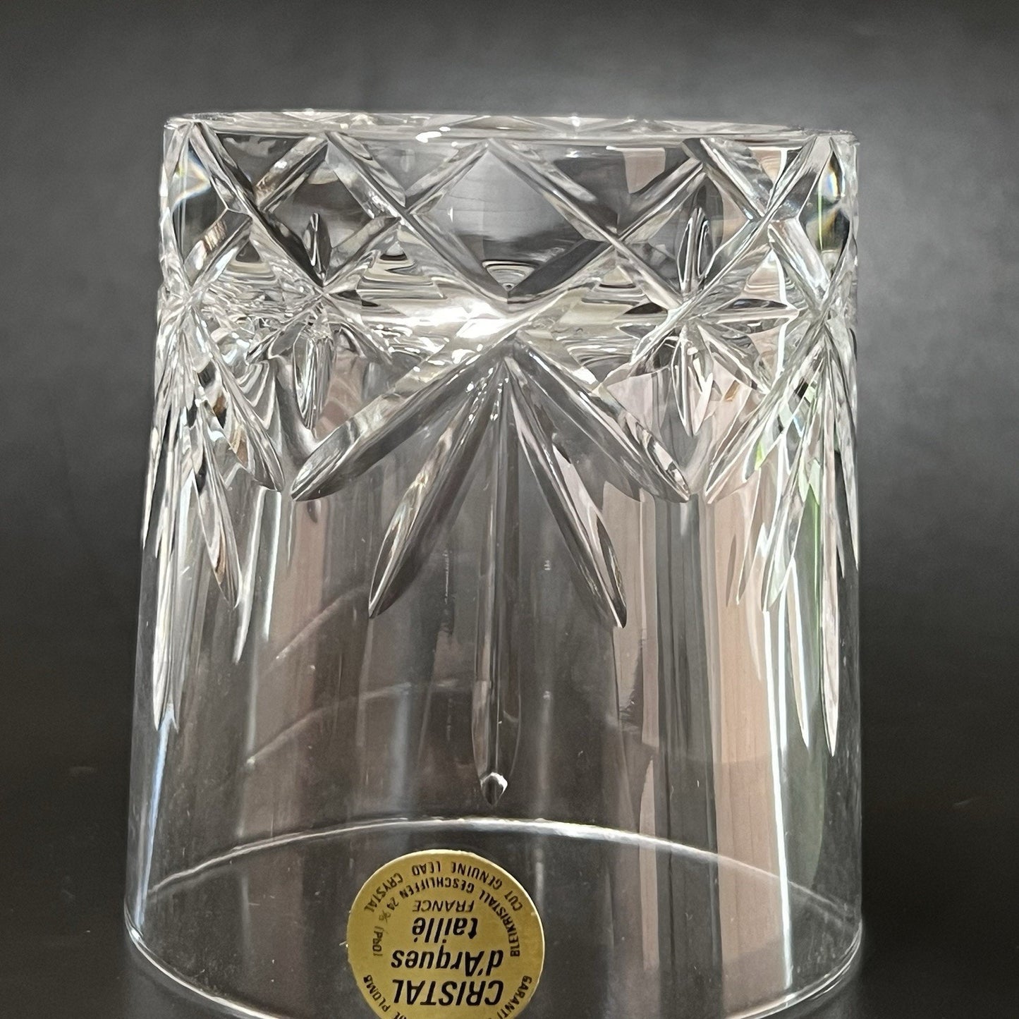 Cristal D'Arques Durand Chantilly Taille Beaugency Old Fashioned Tumbler Rocks