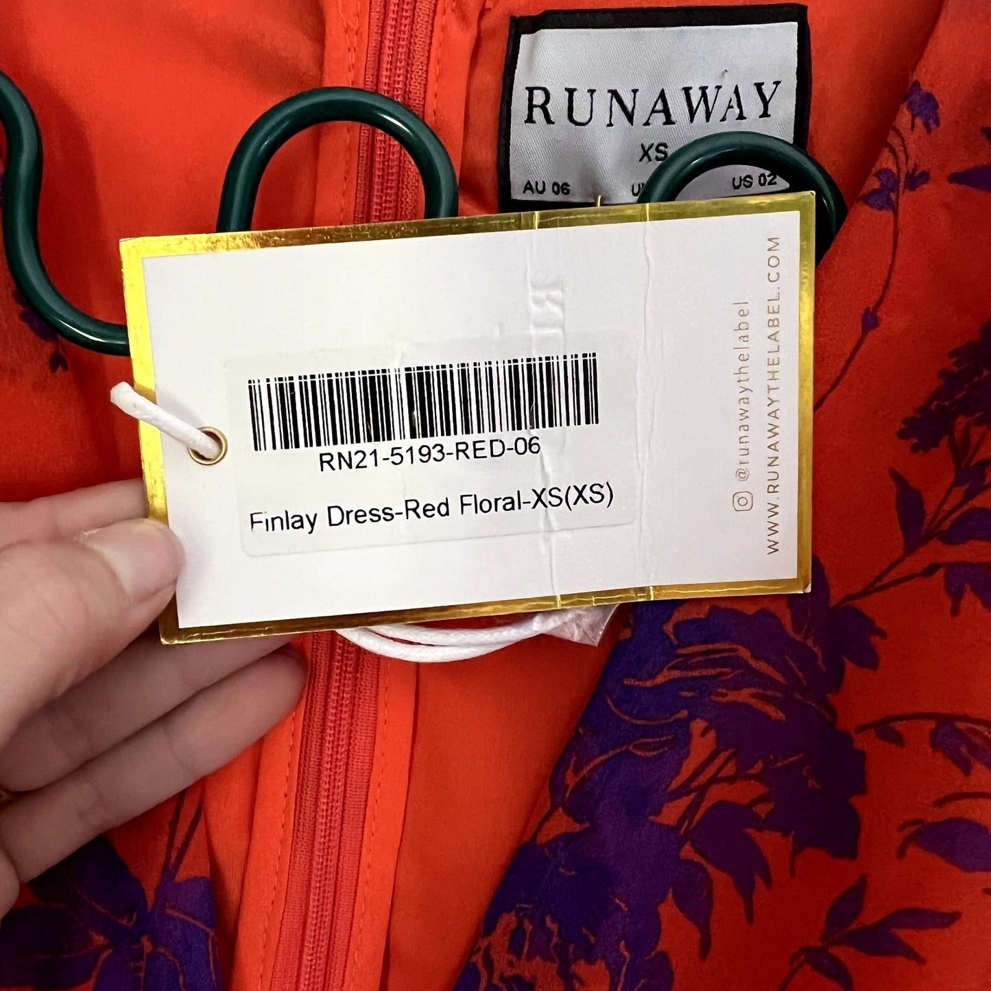 NWT Runaway The Label Finlay Mini Floral Dress XS/2 Long Sleeve Designer Party