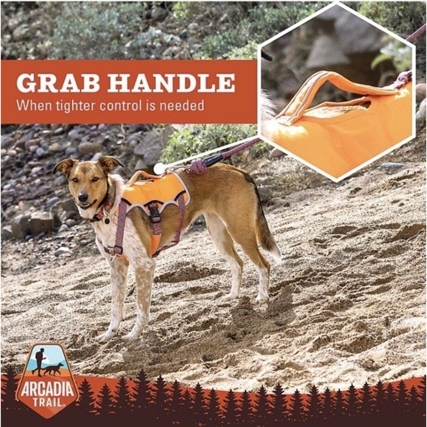 NWT Arcadia Trail Security Harness XL Dog Puppy Orange Blue Unisex Reflective