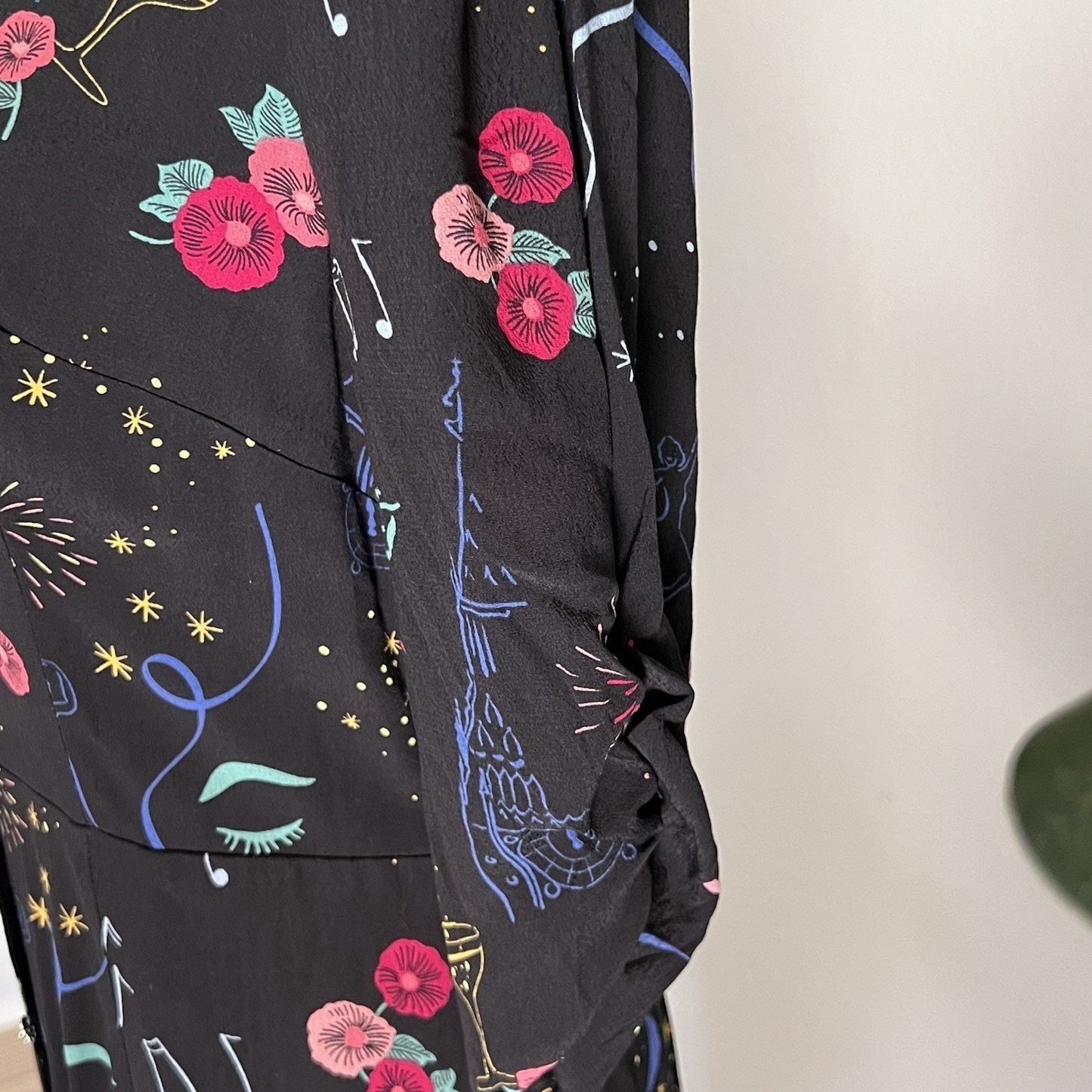 NWT RARE Emily & Fin XS Felicity Long Fit & Flare Party Dress Retro MCM Vintage