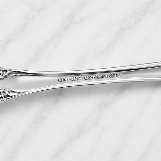 Oneida Community BRAHMS Stainless Serving Gravy Ladle Silverware Flatware Rococo