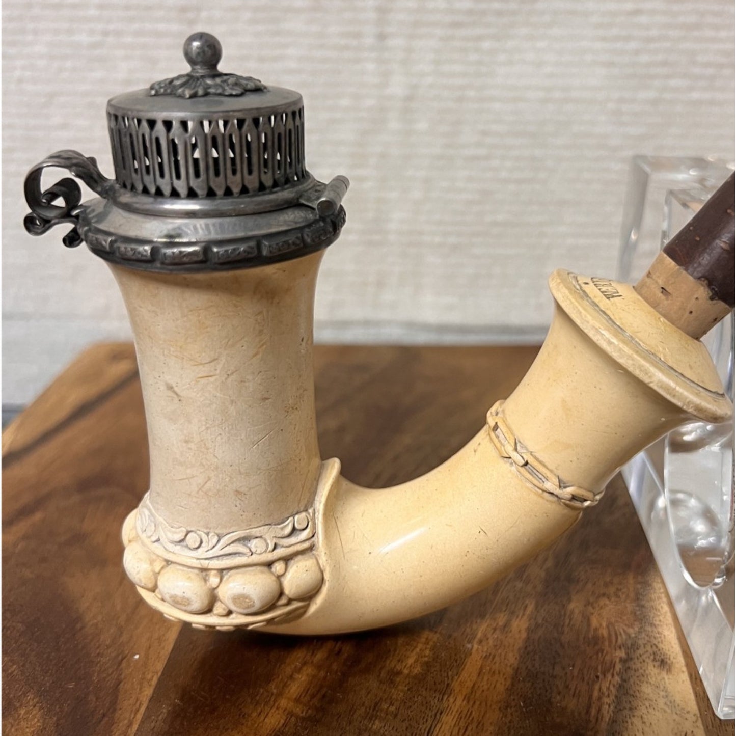 Antique Werner Gesteckpfeife (Hunting) Drop-Stem Smoking Pipe