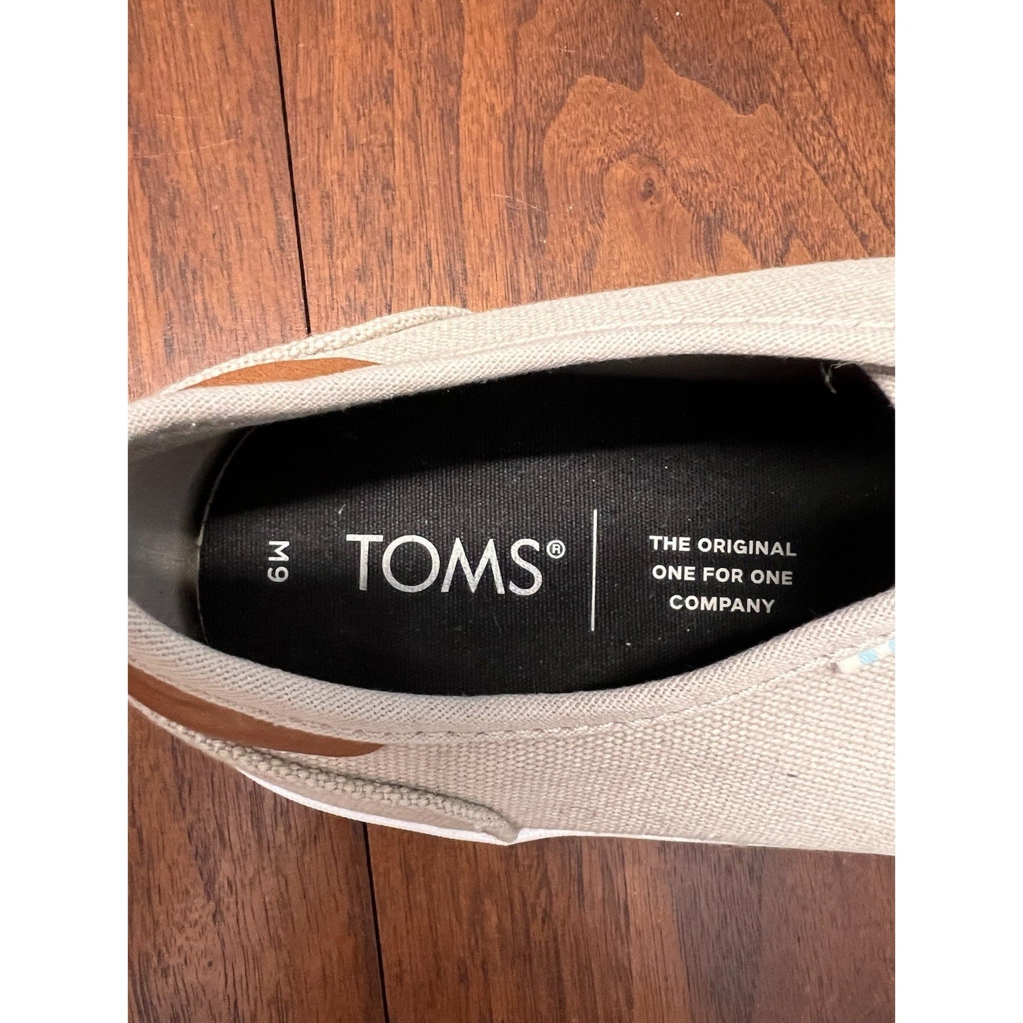Toms Men's Carlo Beige Canvas Sneakers Lace Up 10016345 US Shoe Size 9
