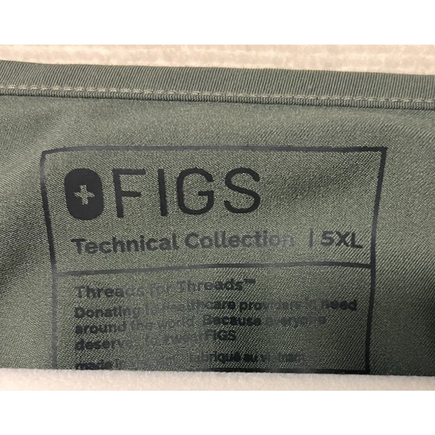 Figs Technical Collection Catarina Dark Green Short Sleeve Scrub Top Sz 5XL