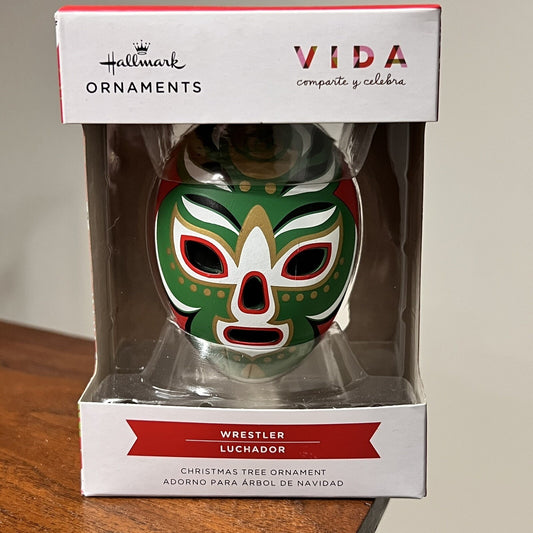 NIB Hallmark Vida Luchador Mexican Wrestling Mask Costume Christmas Ornament