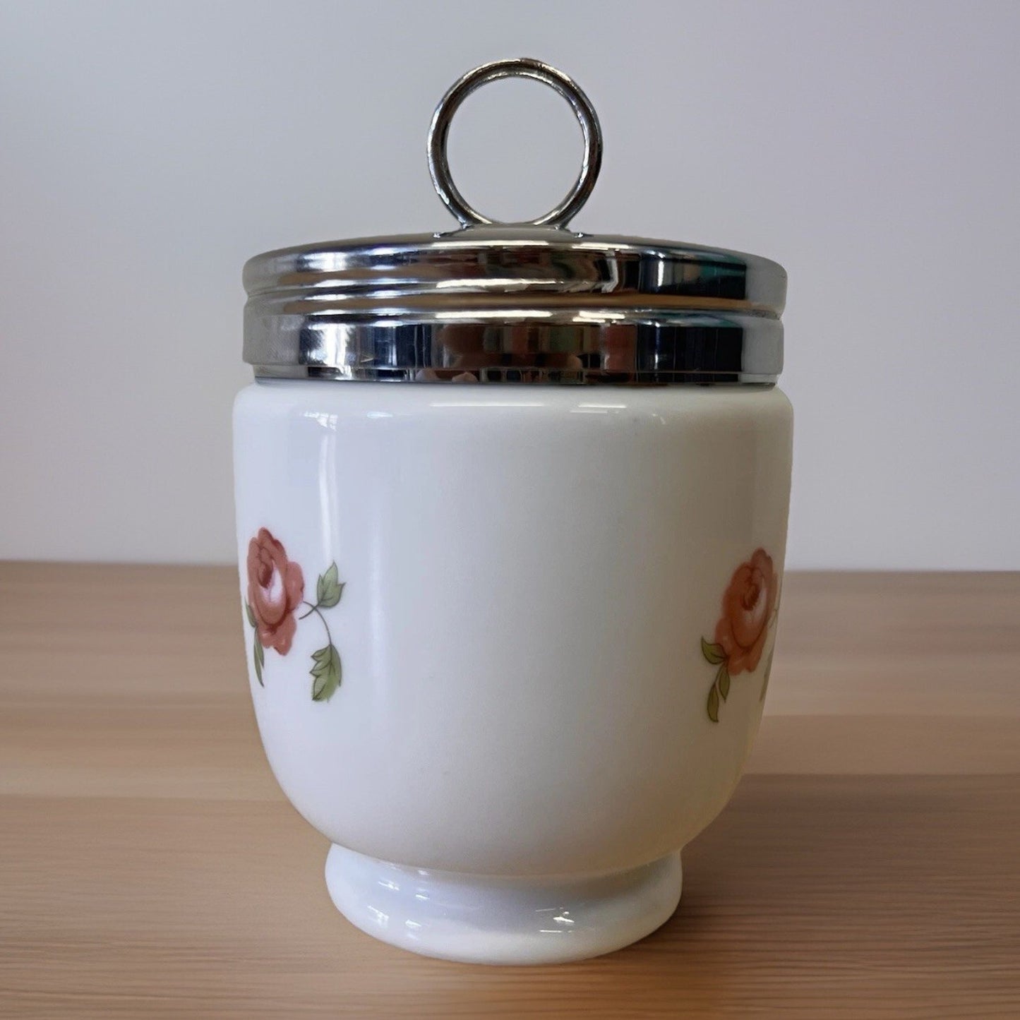 Royal Worcester Bournemouth Rose 4” King Double Egg Coddler Cup 1970’s