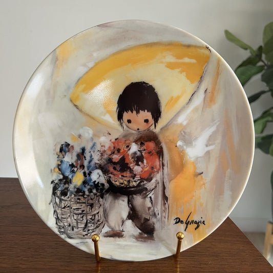 1988 De Grazia "The Gentle White Dove” Children Of The Sun Collection Plate 827A