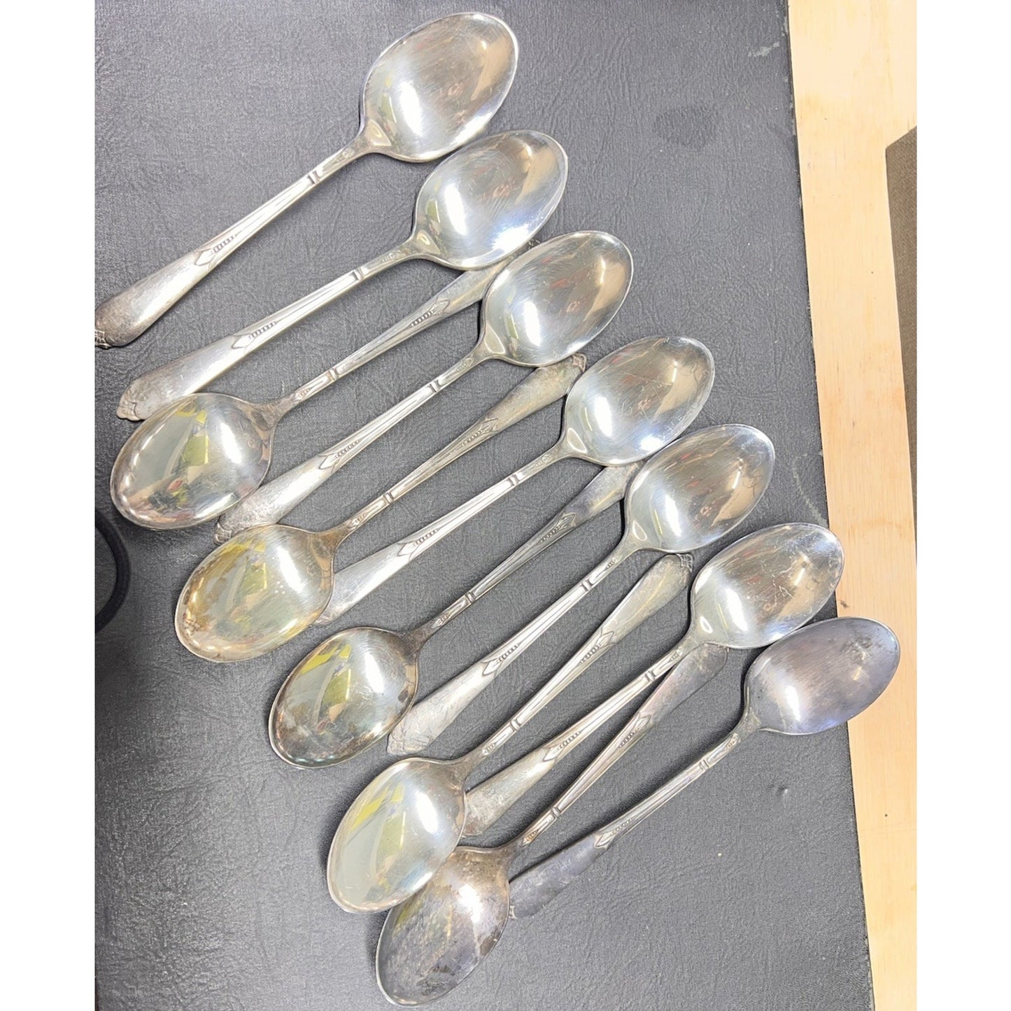 Vintage Rogers XII Flatware 61 Piece Set In TARNDT Chemically Treated Wood Box