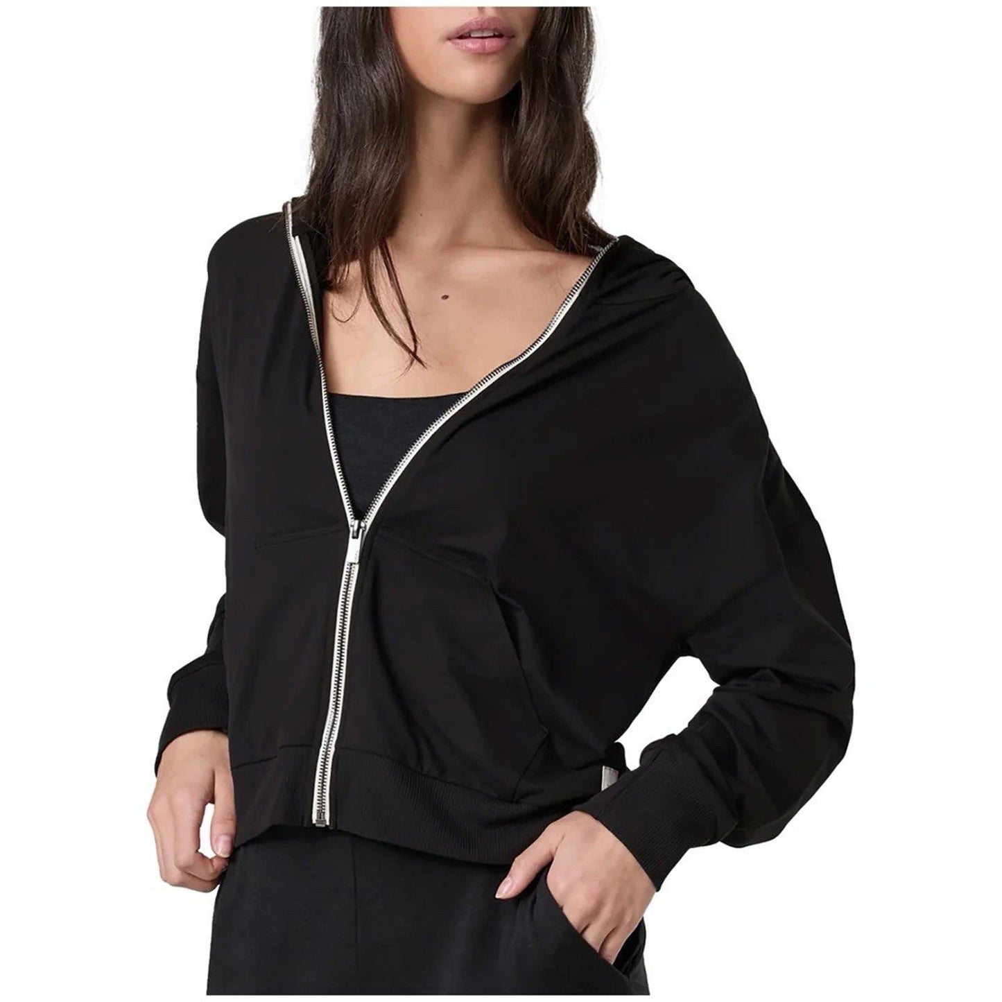 VUORI Halo Modern Full Zip Hoodie Large Black DreamKnit Relaxed
