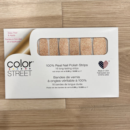 Mojave Gold Color Street 16 Nail Polish Strips FMG207 Glitter Clean Girl Shimmer