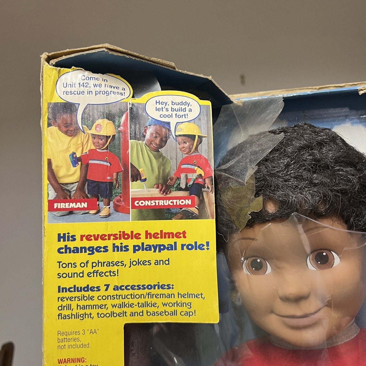NIB Little Tikes Talking T Interactive Playpal Black Brown Boy Doll Playmates