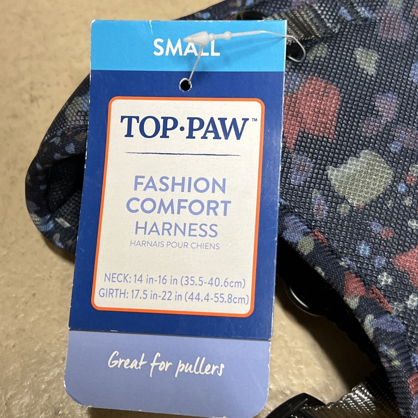 Top Paw Nave Terrazzo Adjustable Comfort Harness Size Small