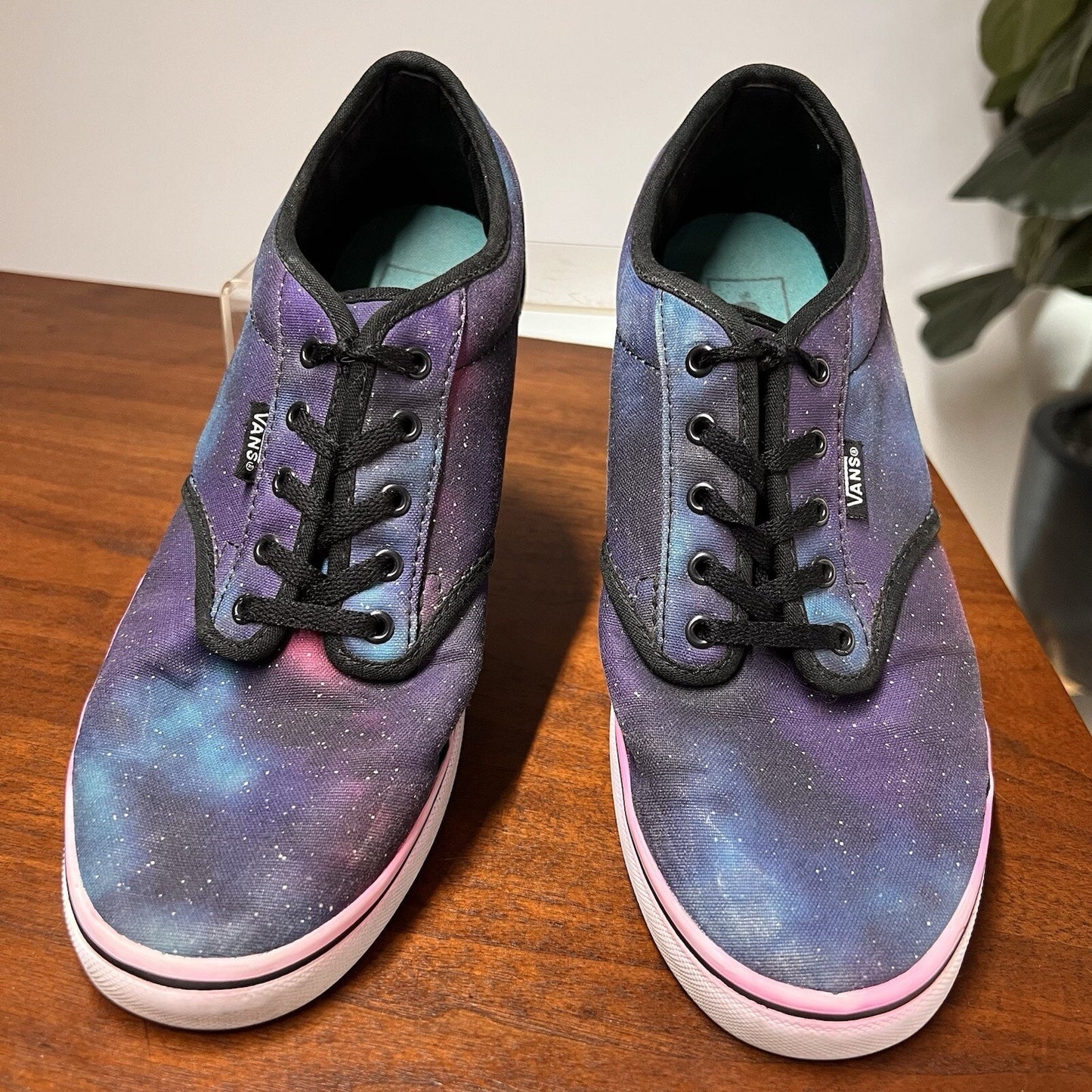 VANS LPE (Sz 9 Women) Blue Purple Pink Cosmic Galaxy Space Lace Up Lo Pro