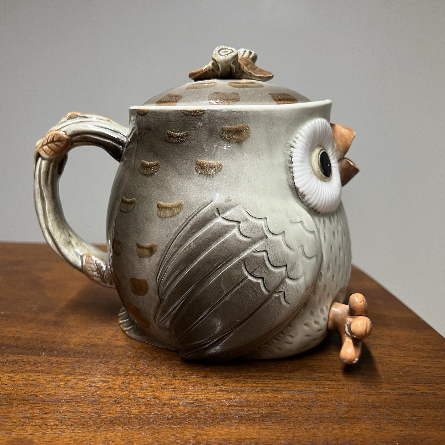 FITZ & FLOYD Owl Tea Pot *imperfect*
