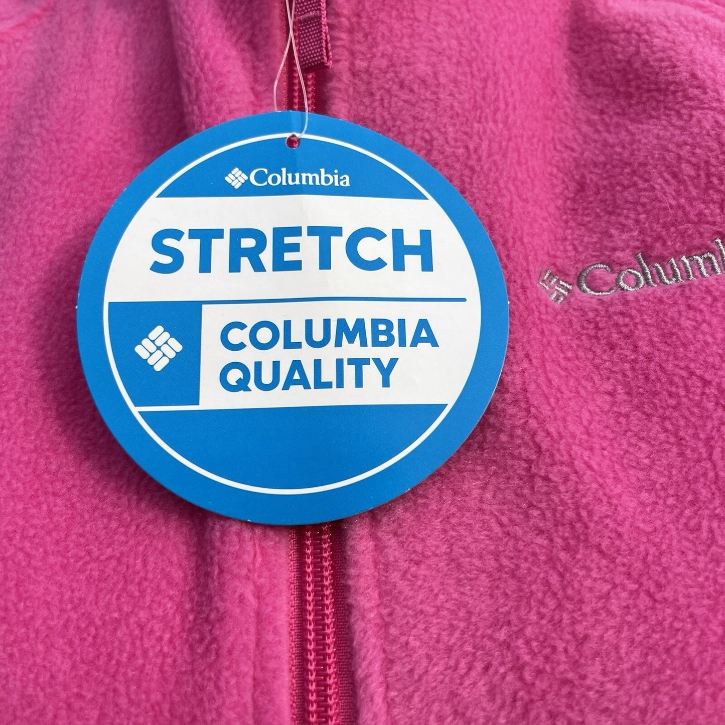 NWT Columbia Girls L 14/16 Girls Benton Springs Full Zip Fleece Jacket Pink Snow