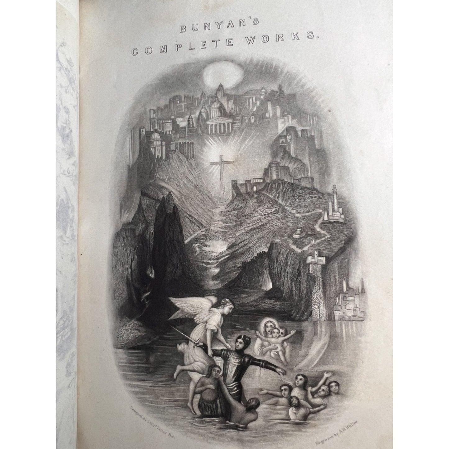 Antique Book Bunyan's Complete Works Illustrated 1872