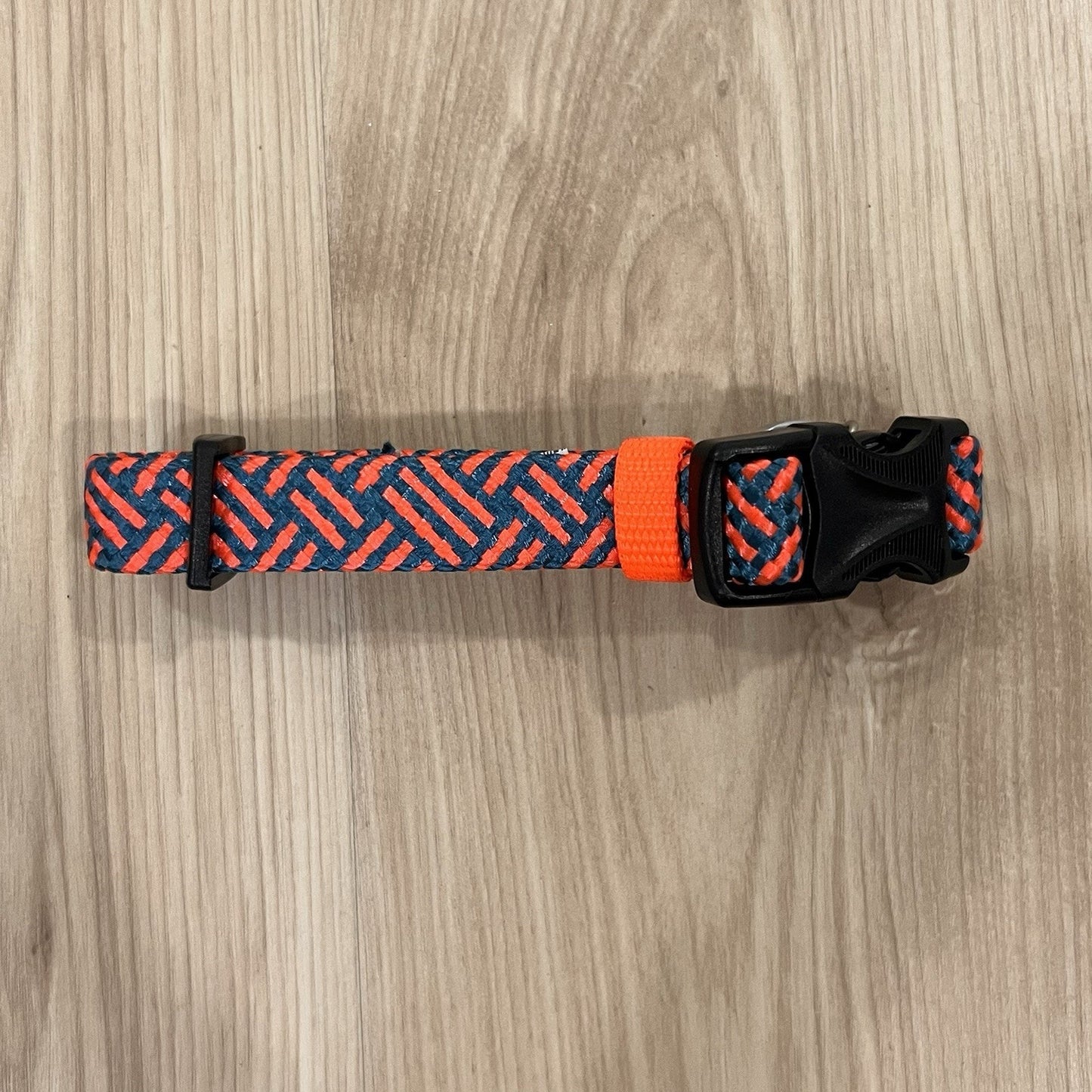 SMALL Dog Puppy Collar Reflective Paracord Unisex Orange Blue Arcadia Trail Neon