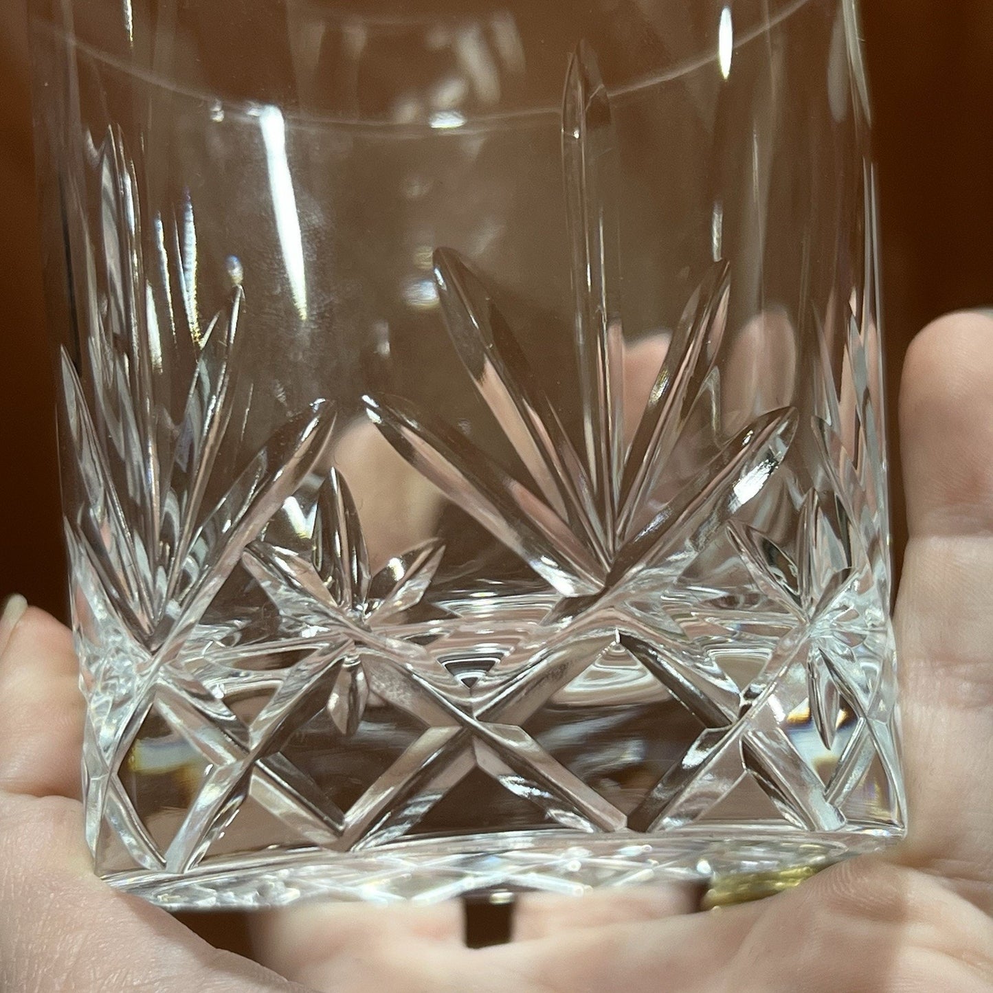 Cristal D'Arques Durand Chantilly Taille Beaugency Old Fashioned Tumbler Rocks