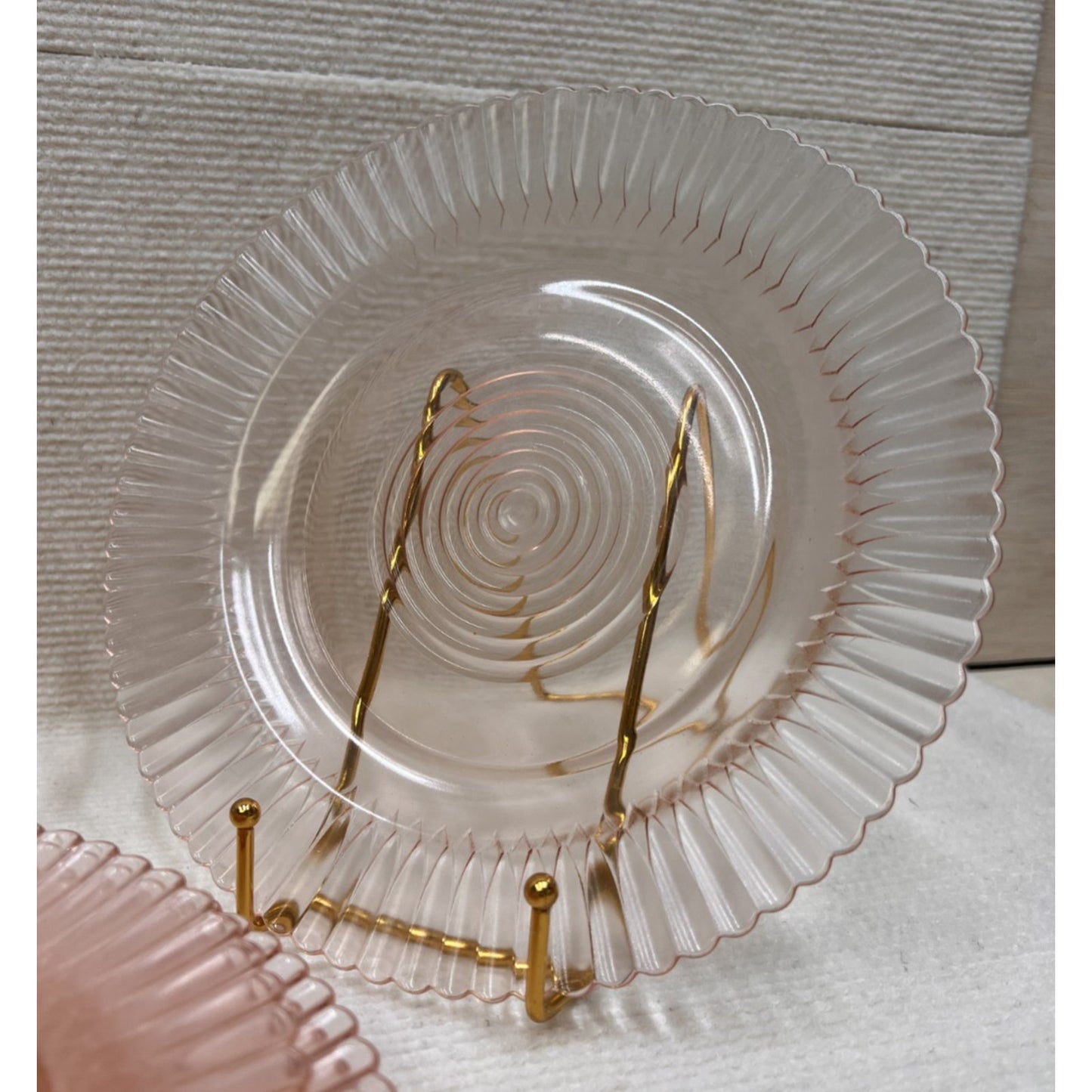 Vtg 1930's Macbeth Evans Pink Petalware Depression Glass 16pc 4 Place Setting