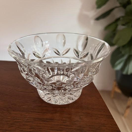 Block “Tulip Garden” 24% Lead Crystal 5” Bowl Hand Crafted Danish Scandinavian