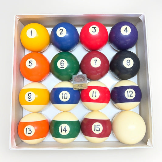 Vintage Standard Professional Quality Complete Billiard Ball Set Made in Belgium