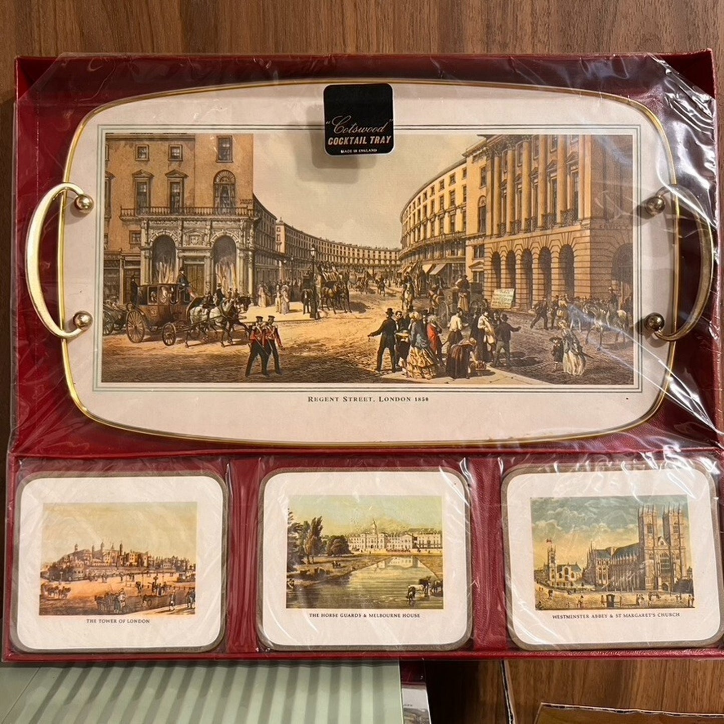 Cotswood Cocktail Tray Vintage Antique Platter London Regent Street 1850 NIB