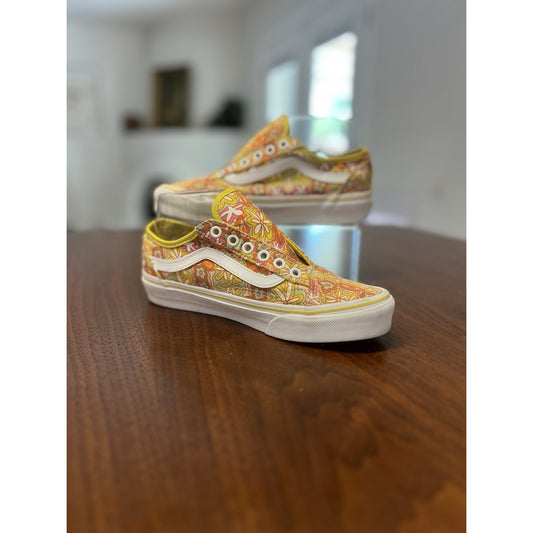 Vans Era Psychedelic Resort Passion Fruit Yellow Floral Women Skate Shoes Size 6