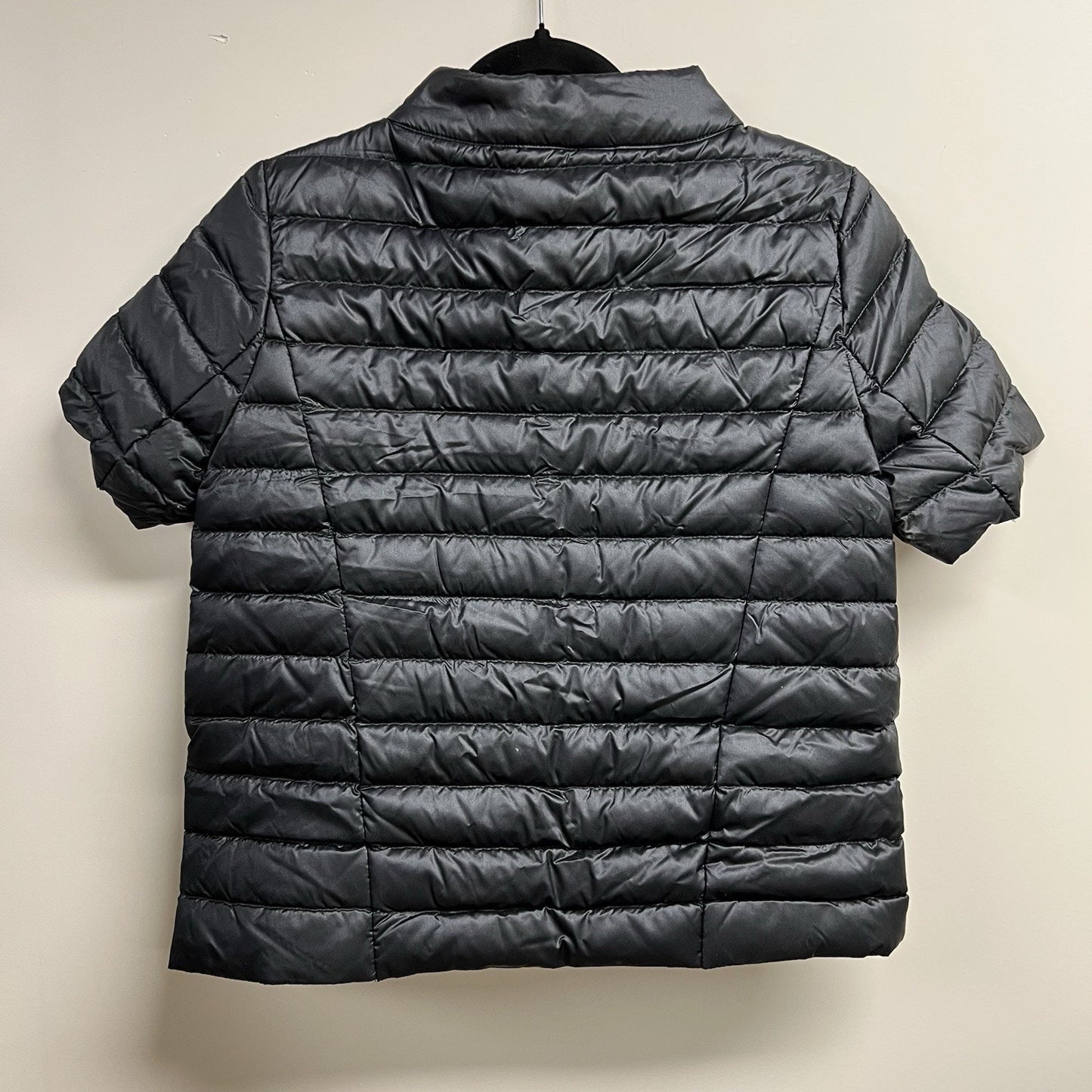 J. McLaughlin XS Sarabeth Short-Sleeve Puffer Jacket Goose Down Grey Designer