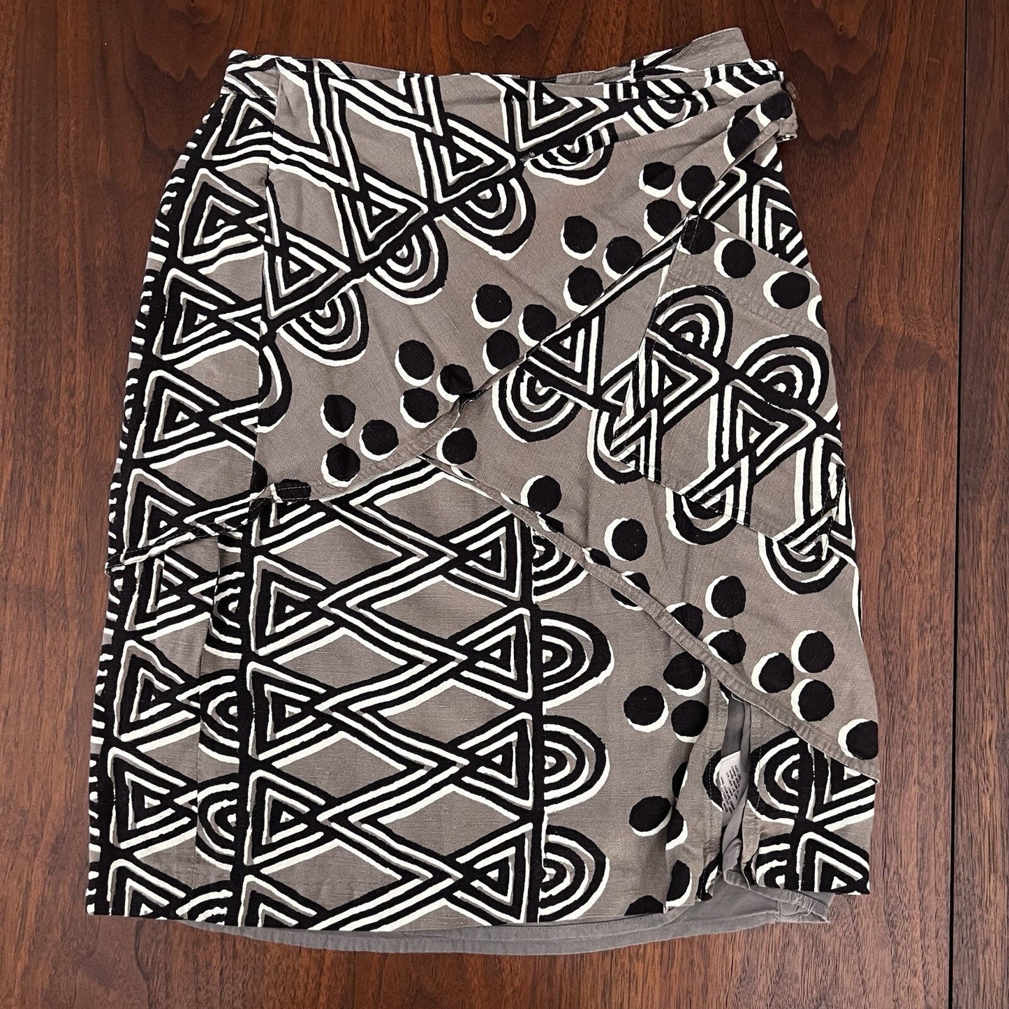 Maeve by Anthropologie Edessa Tribal Print Skirt Sz 00P Faux Wrap Sarong African