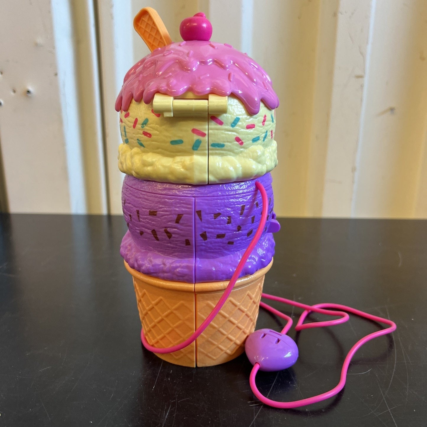 Polly Pocket Spin ‘n Surprise Compact Playset Ice Cream Cone Shape Playground
