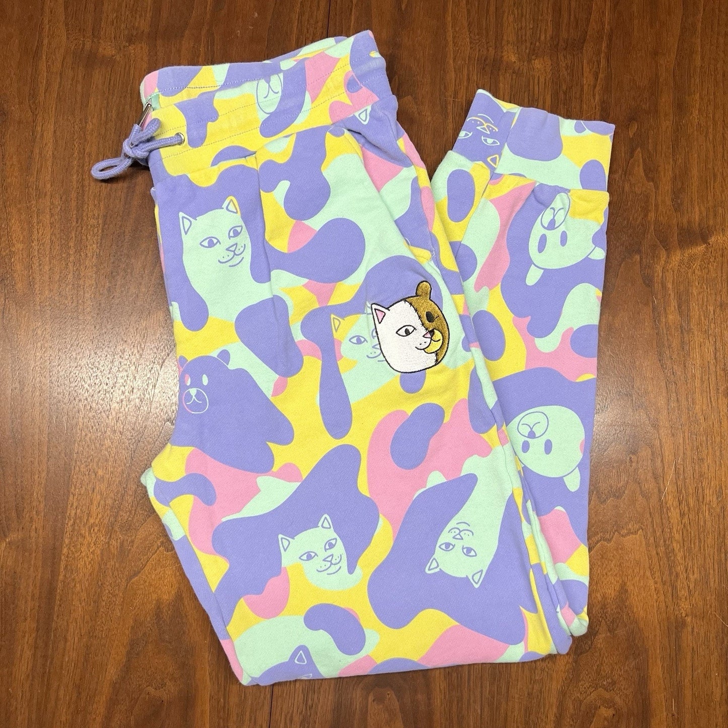 Ripndip x Teddy Fresh Hoodie Sweatpants Set (L) Unisex Pastel Camo Pullover