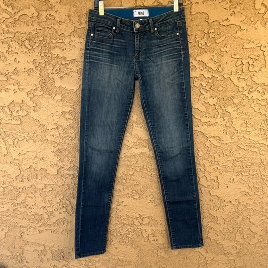 Paige "Jenna" Skyline Skinny Jeans Size 27 Dark Wash Denim Stretch Ankle