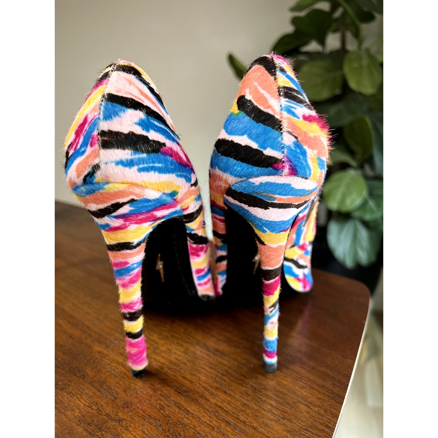 Lust for Life Kash Wild Multi Pony Fur Pumps Size 8 Lulu's Party Stiletto Heels