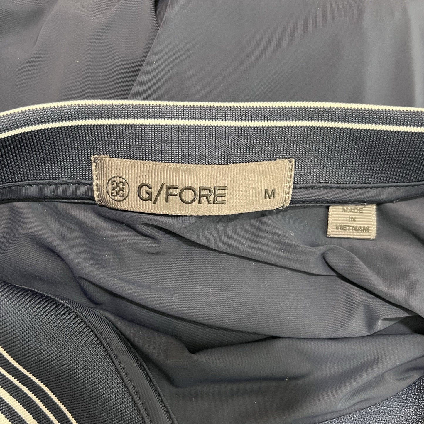 G/Fore Women's (M) Long Sleeve 1/4 Zip Polo Blue Silky Tech Retro Lightweight