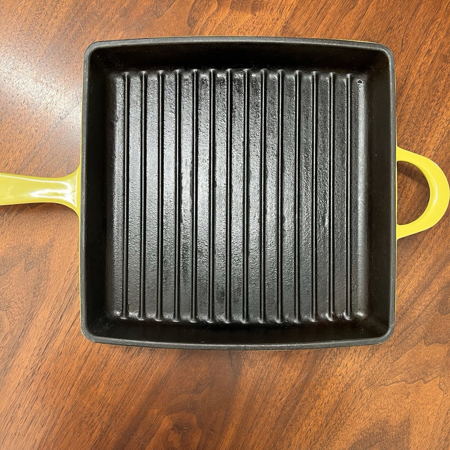 11” Mario Batali Green Porcelain Enameled Cast Iron Grill Pan Panini Press
