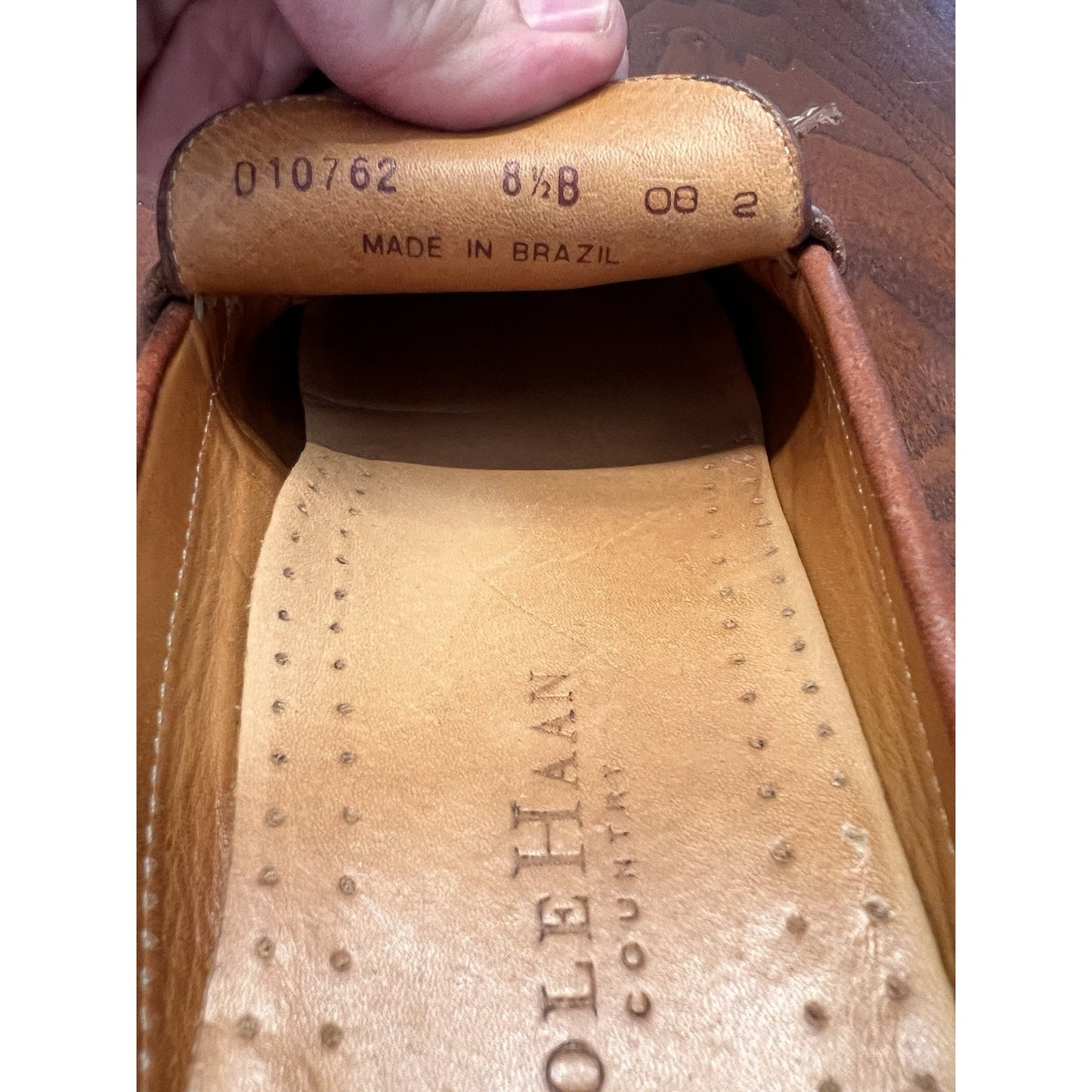 Cole Haan Country D10762 Brown Leather Moc Toe Slide Mules Men’s Size 8.5