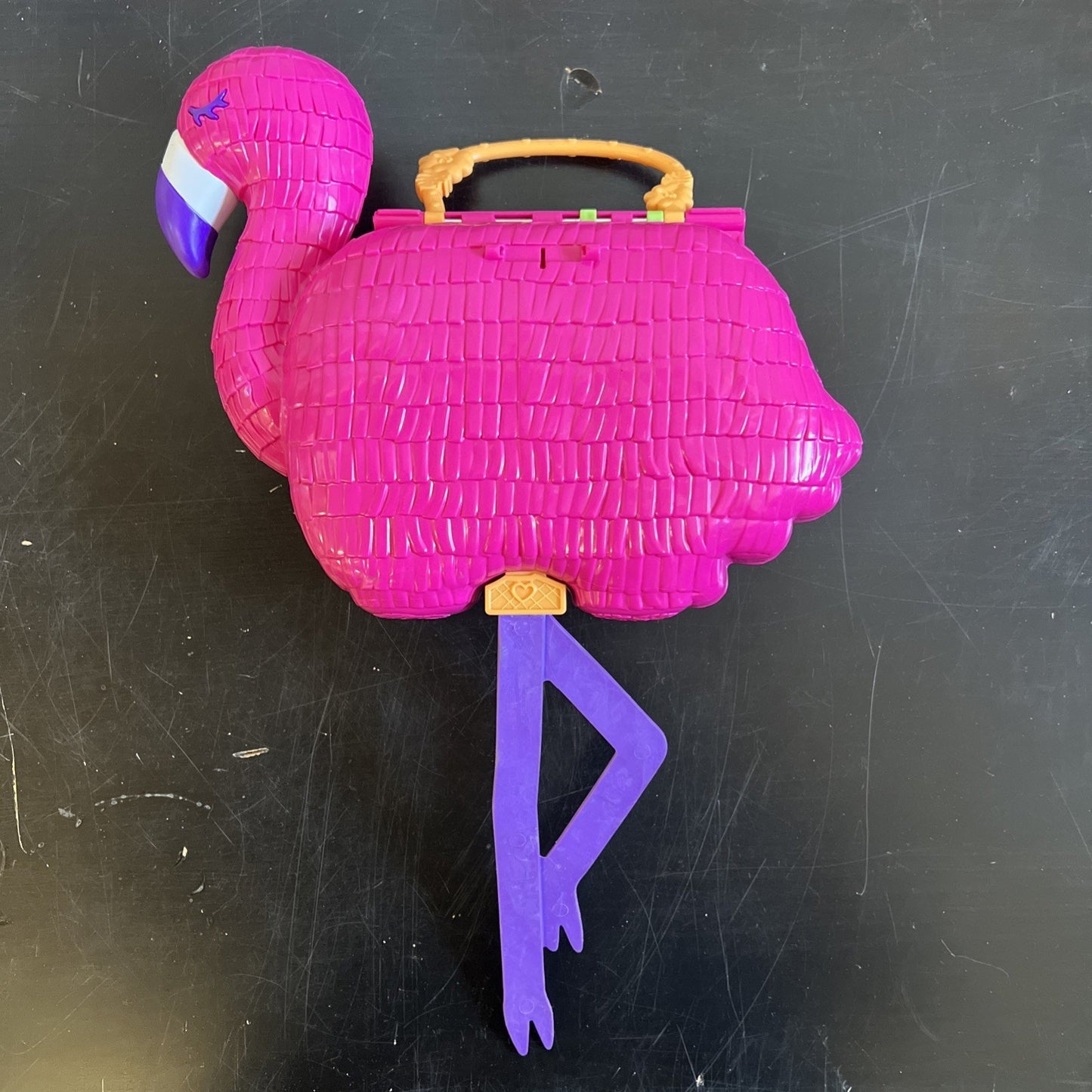 Polly Pocket Pink Flamingo Party Playset Large Compact Incomplete 2021 Mattel