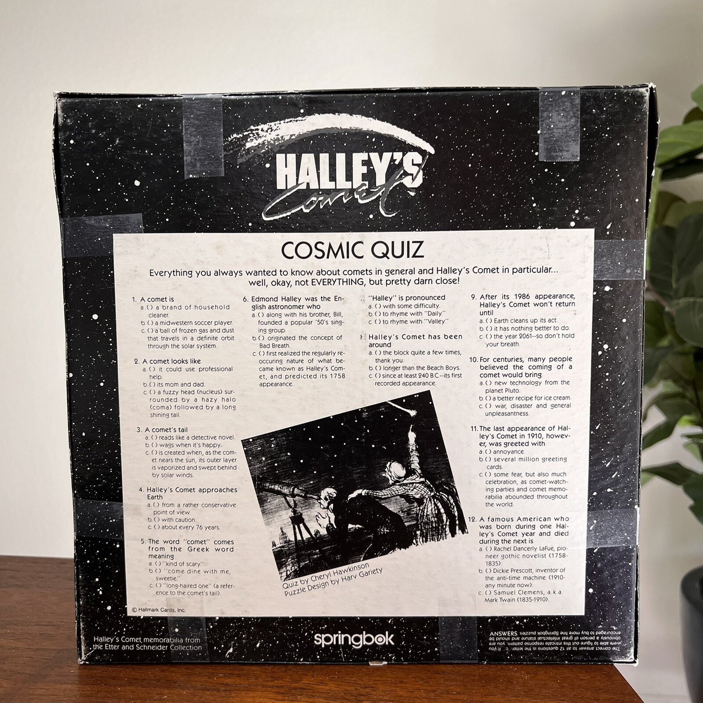 1985 Springbok “Halley’s Comet” 1000 Pc Jigsaw Puzzle Vintage Hallmark Space
