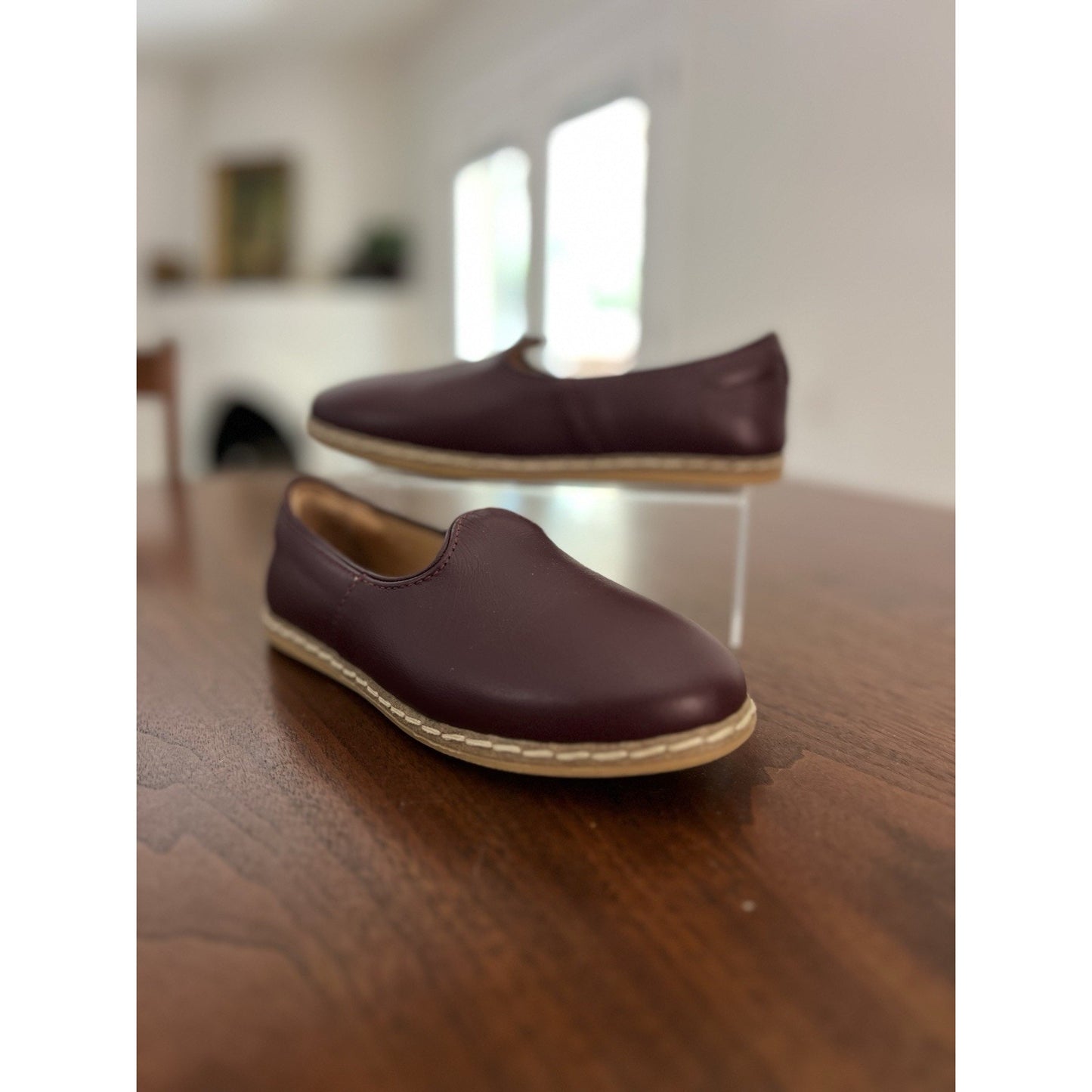 Charix Slip-on Leather Women’s Bordeaux Color Loafer Size 5 US 36 EU