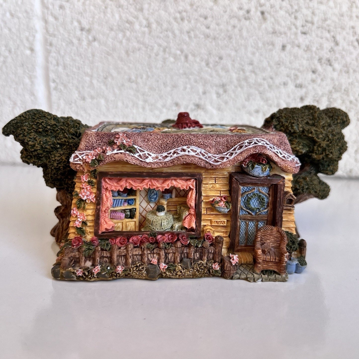 Vintage Little Red Riding Hood Hand Painted Miniature Teapot w/ Figures