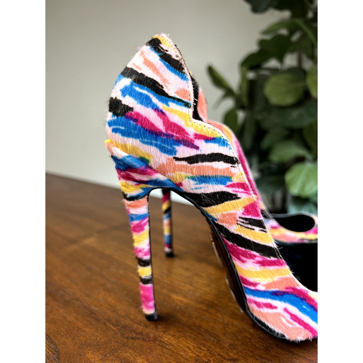 Lust for Life Kash Wild Multi Pony Fur Pumps Size 8 Lulu's Party Stiletto Heels