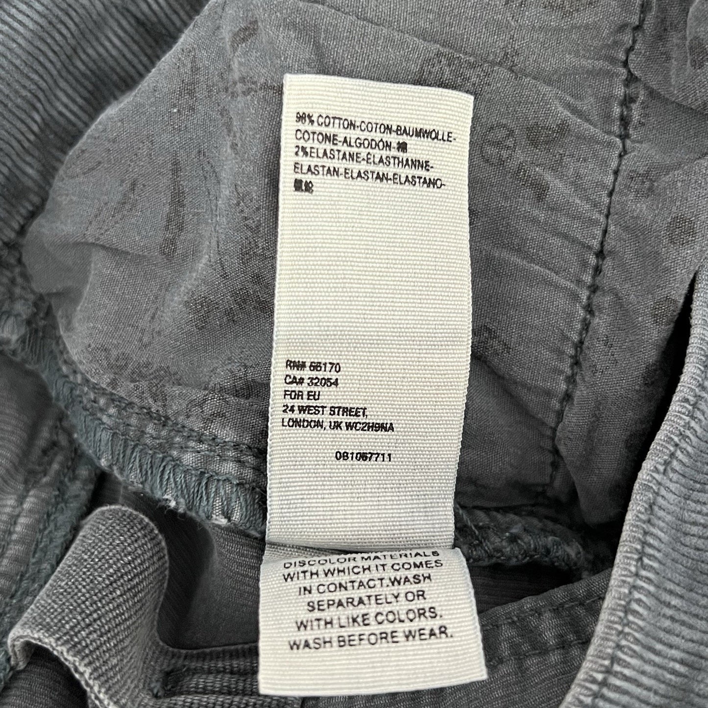 We The Free People (30) Corduroy Button-Fly Blue Stretch Skinny Jean Pant Retro
