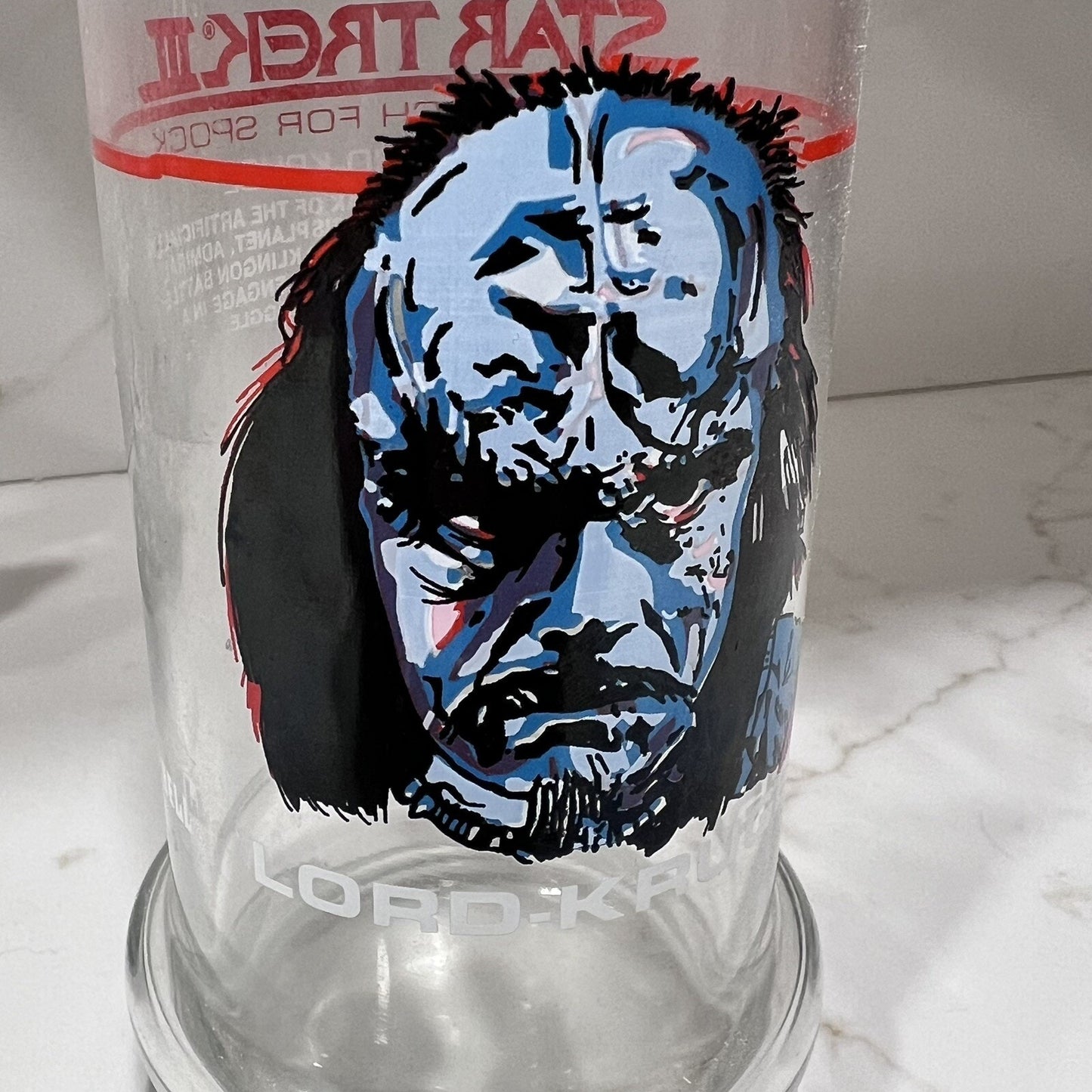 1984 Star Trek III Lord-Kruge Glass Taco Bell Vintage Collectible Promotional