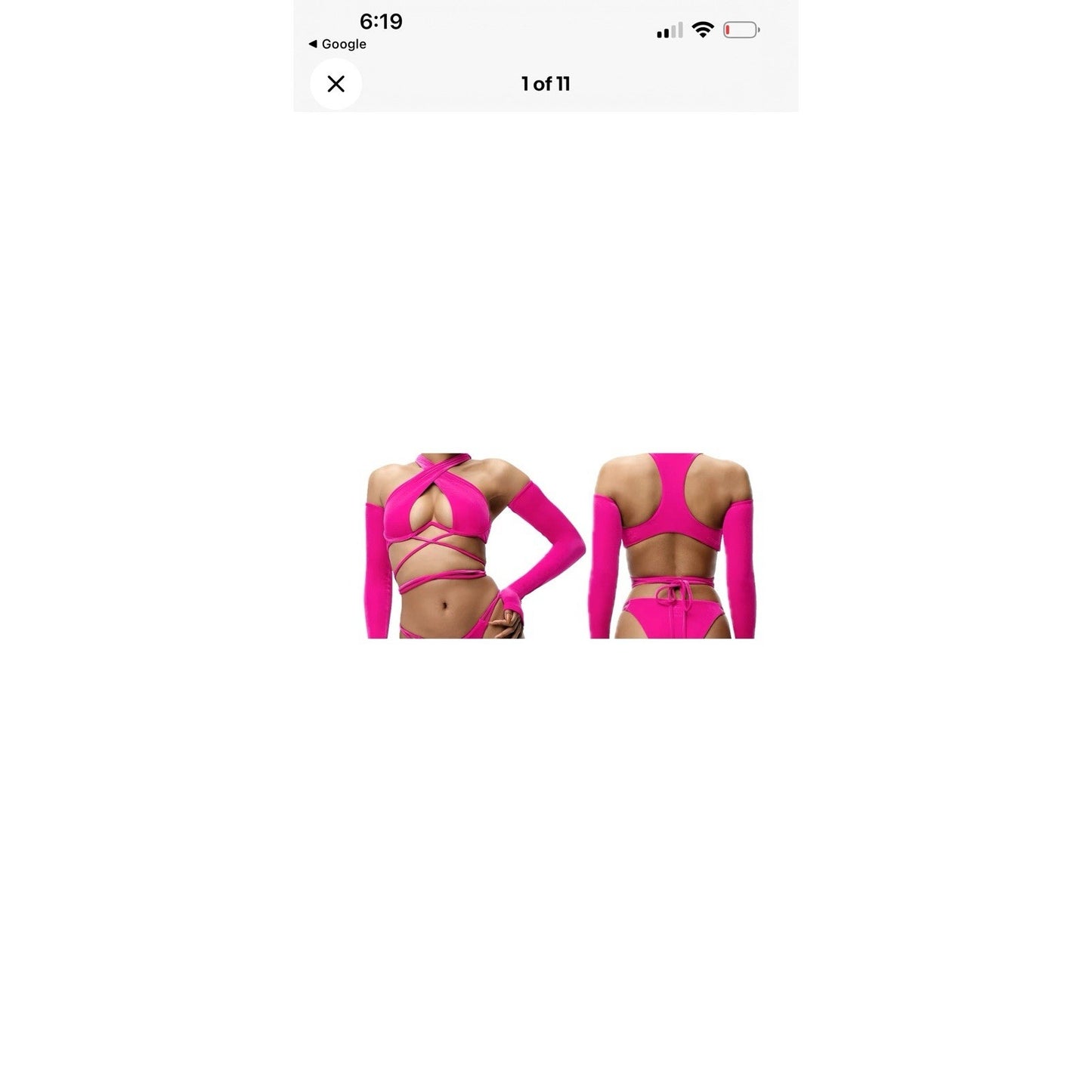 adidas IVY PARK 2X Pink Velvet Sexy Beyonce Bra Sleeves Bikini Top Festival