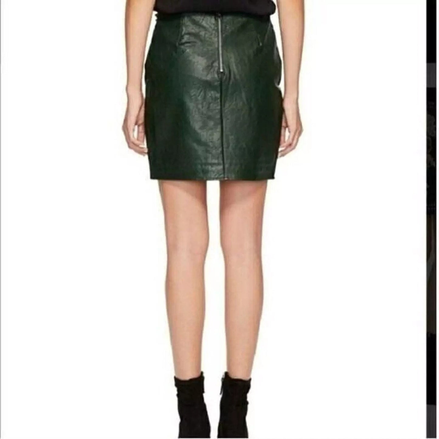 Romeo & Juliet Couture Y2K Vegan Leather Floral Embroidered Festival MiniSkirt