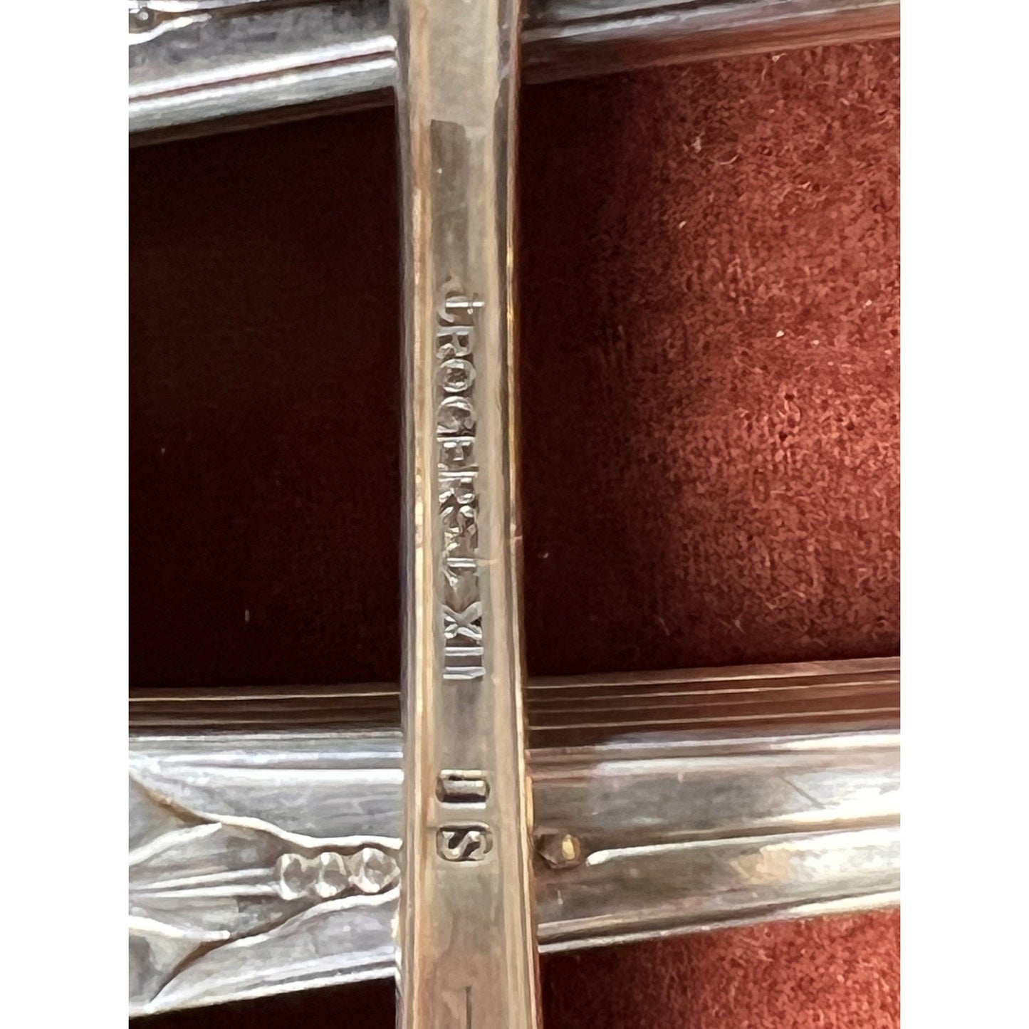 Vintage Rogers XII Flatware 61 Piece Set In TARNDT Chemically Treated Wood Box