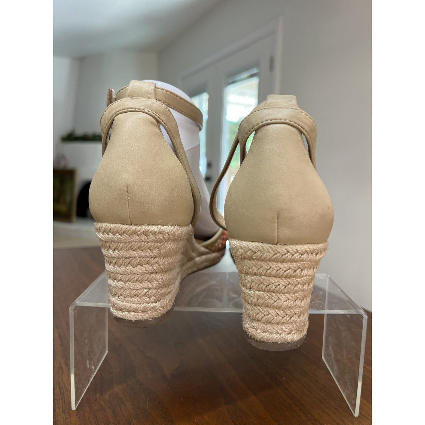 NWT Joie Women 8.5 Wedge Espadrille Sandal Strappy Ankle Anthropologie Beach New