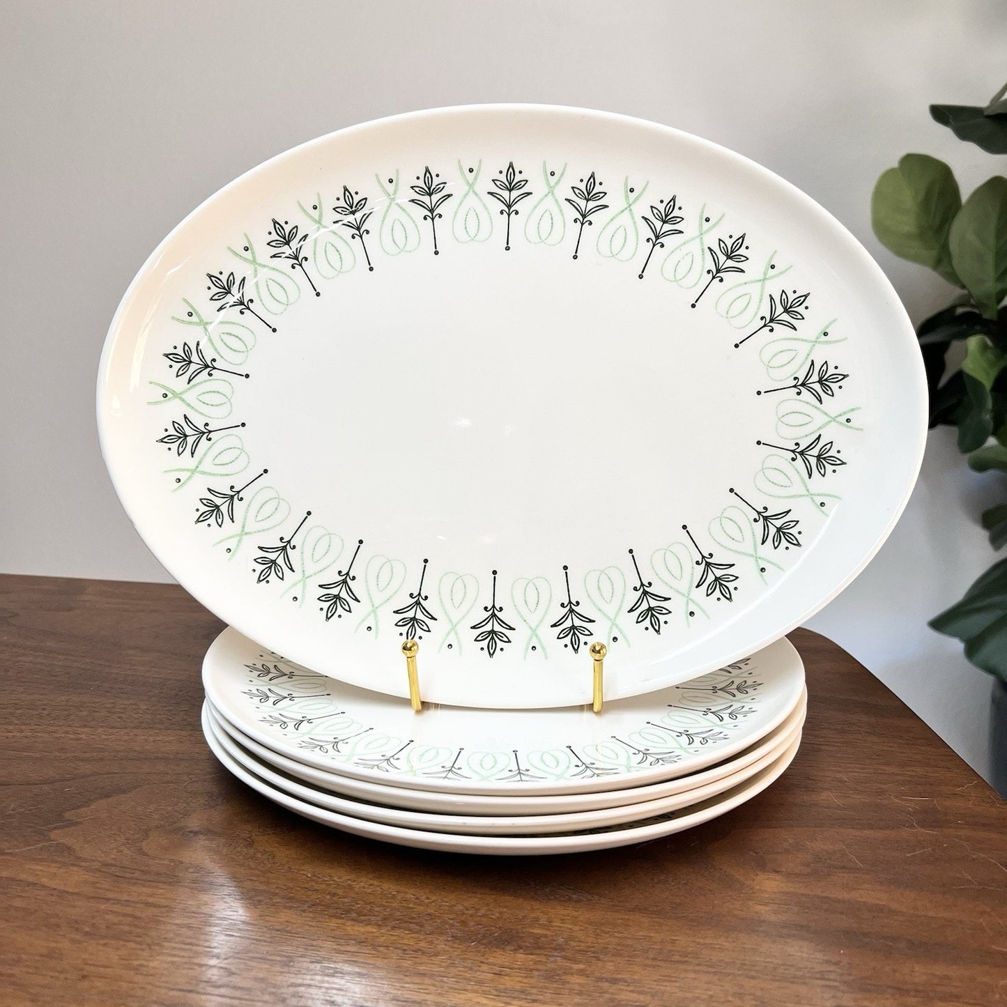 Taylor Smith & Taylor Del Ray 4576 Dinner Plates Platter Sears Harmony House
