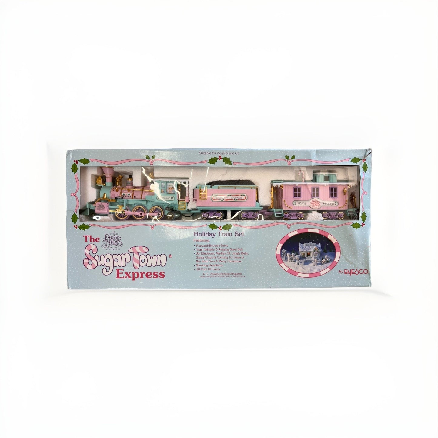 Vintage Enesco Holiday Precious Moments The Sugar Town Express Train Set