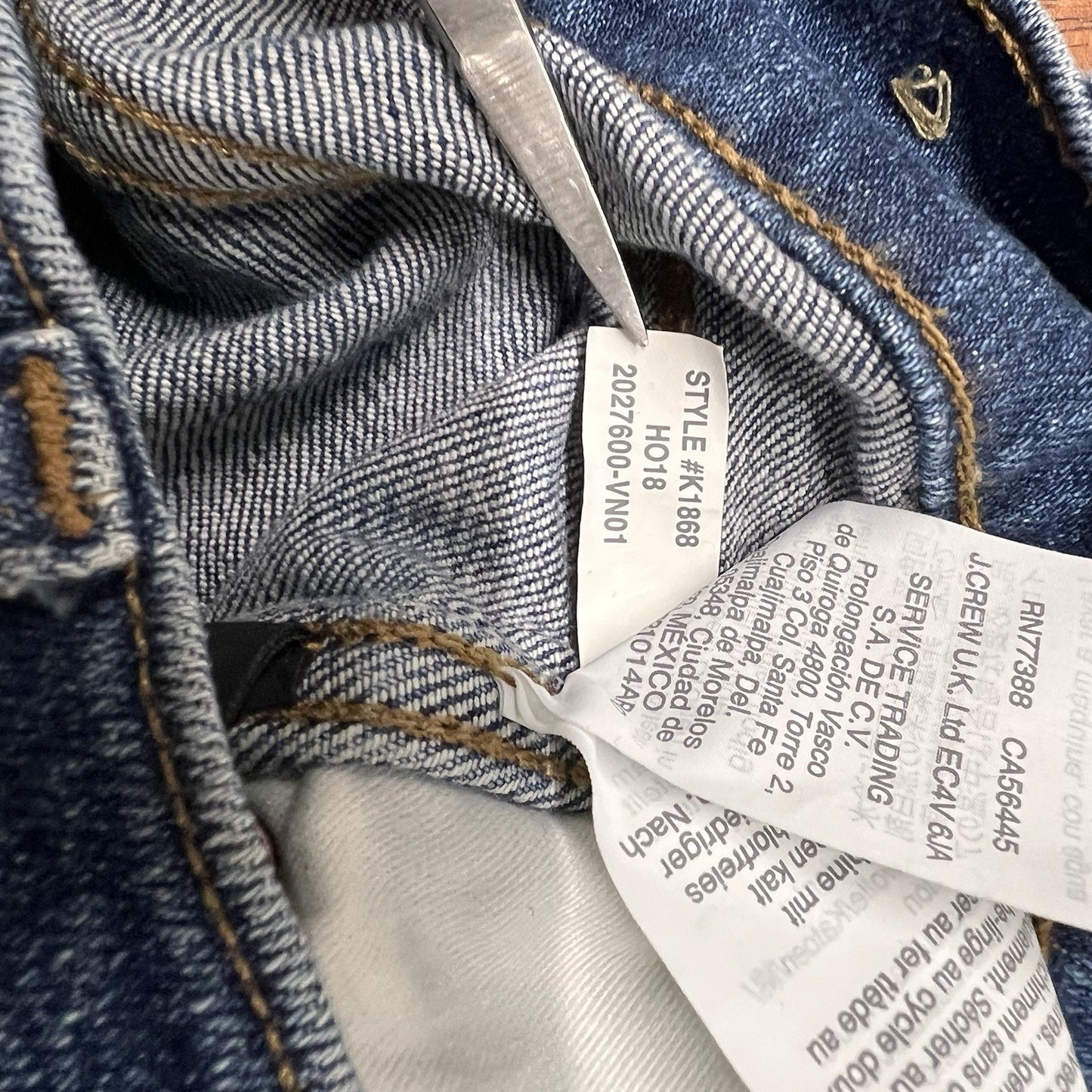 Madewell 9" High Rise Skinny Crop Jeans Sz 24 Medium Wash Distressed Raw Hem